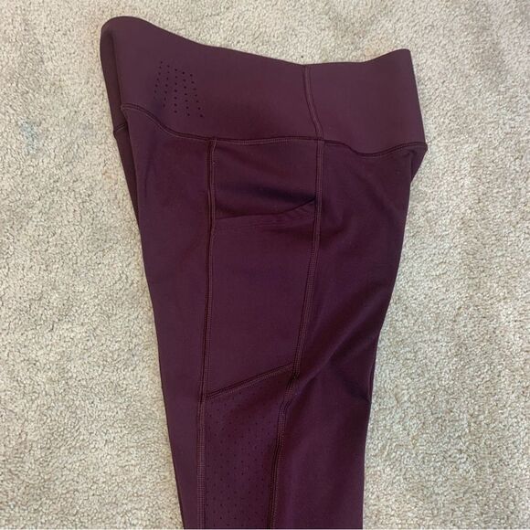 Gapfit sculpt compression maroon burgundy leggings Sz S - Picture 3 of 9